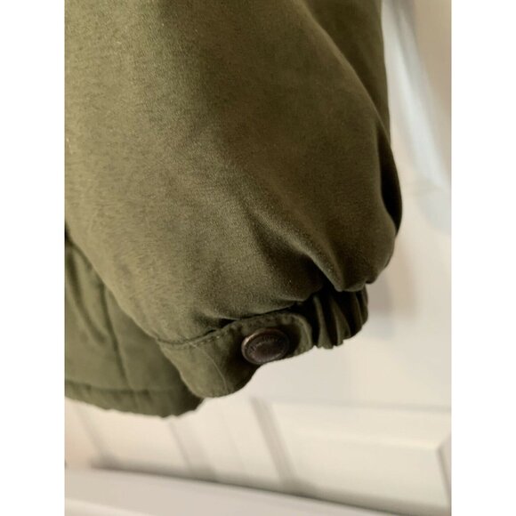London Fog Jacket Women’s Sz L 14/16 Hooded Winter Jacket Insulated Green - Picture 4 of 7